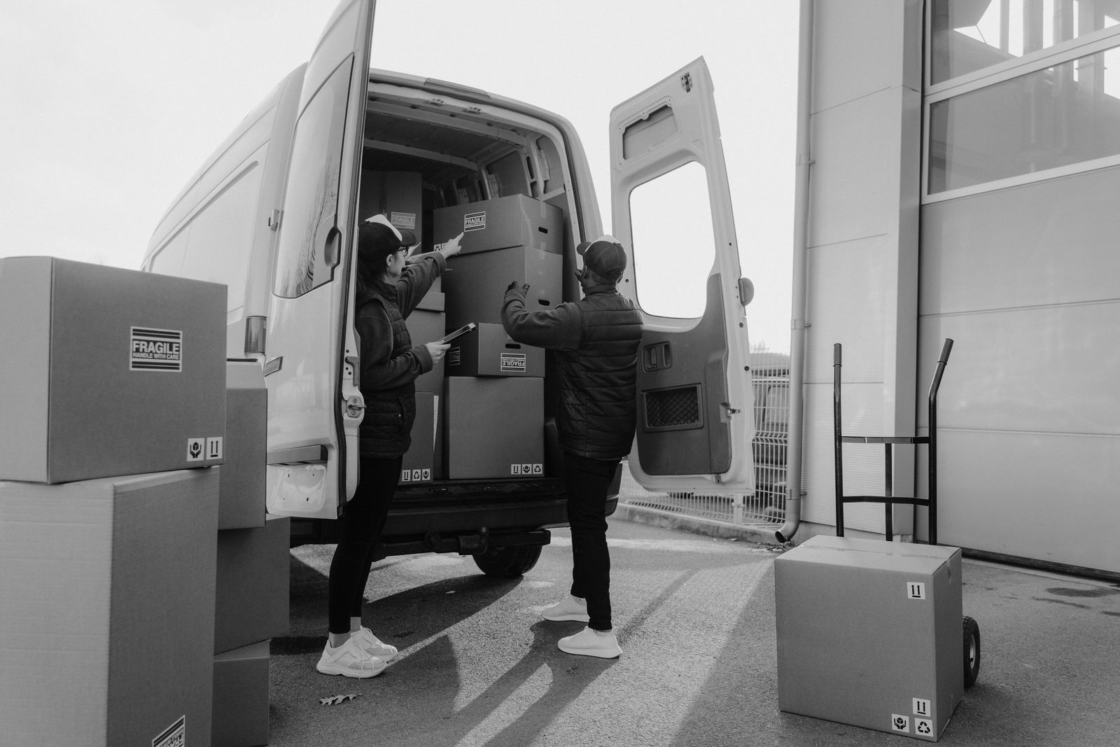 Backloading crew at work
