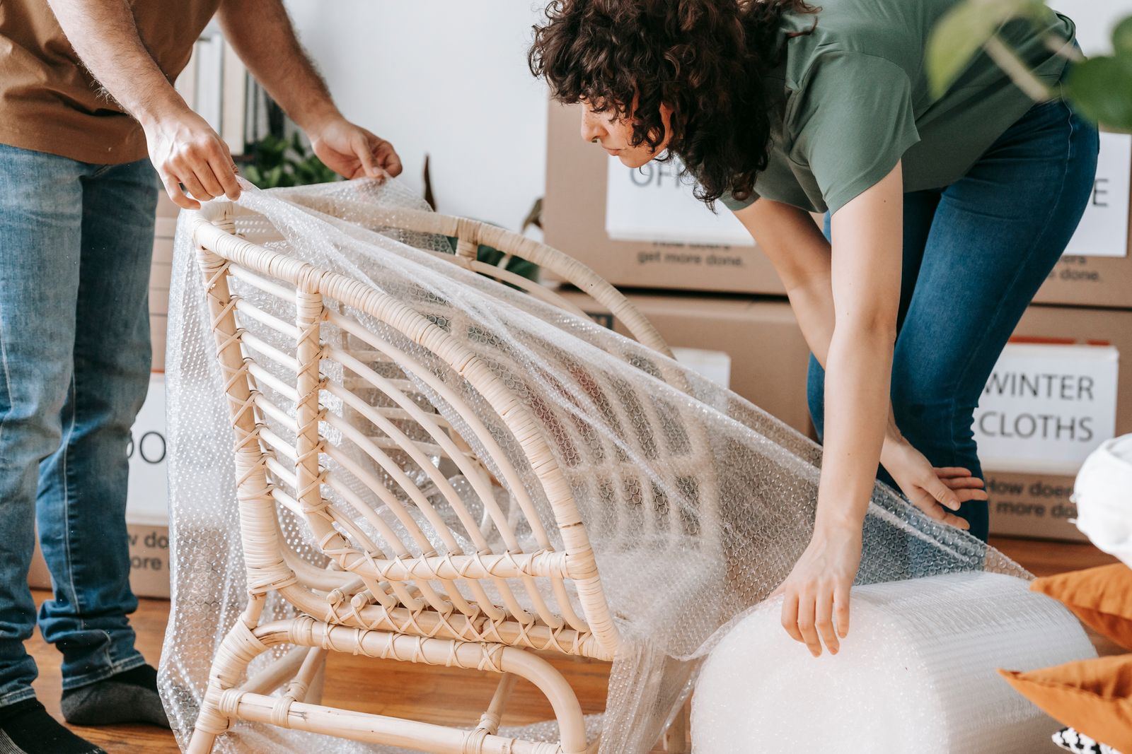 Furniture removals crew at work